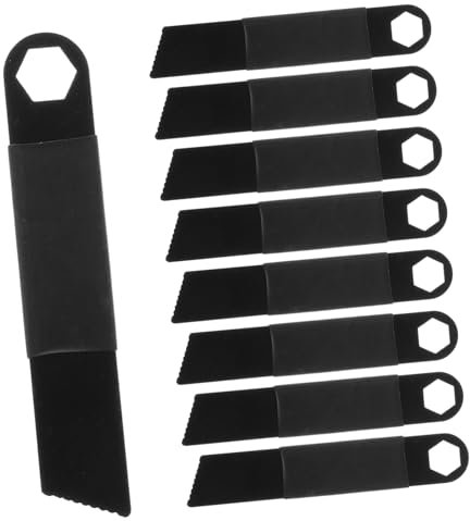 Happyyami 10St Feuerschaber Camping zubehör Feuer Machen Outdoor Werkzeug notfallausrüstung Outdoor Überlebenswerkzeug Survival-Camping-Tool Feuerstarter Schlagschaber Rostfreier Stahl Black