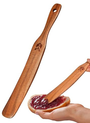 Spatules En Bois Pour Levain, Spatule À Crêpes En Bois, Spatule De Cuisine, Spatule Alimentaire, Fouet À Pâte En Teck Haute Résistance À L'humidité, Bâton À Mélanger Atteignant Le Fond Du Bocal
