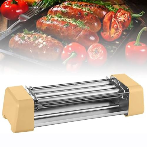 Máquina de perritos calientes: parrilla de salchichas de encimera con temperatura controlada, salchichas de desayuno de tiendas de barbacoa domésticas, fácil de usar y limpiar