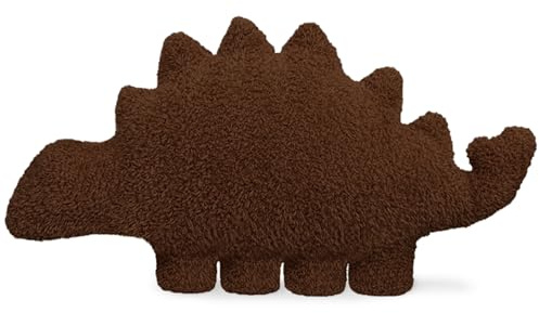 Aiideals Dino Kissen Plüsch, Schokoladenbraun, Lebensmittelkissen, lustige Dinosaurier, Stofftiere, Geburtstagsgeschenke für Jungen und Mädchen (klein, Kentrosaurus)