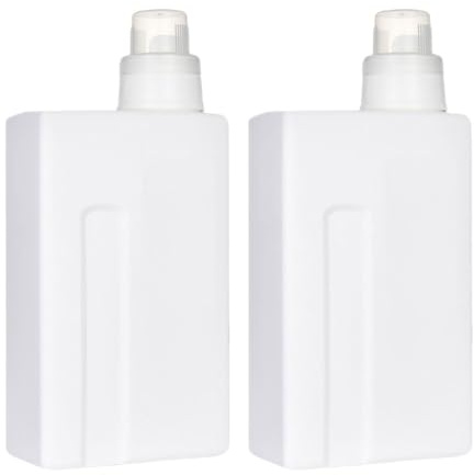 MAGICLULU Bouteilles Vides pour Détergent à Lessive 2pcs en Pe Blanc, Rechargeables et Portables, pour Usage Maison et Hôtel