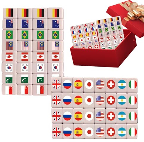 Generico Set Di Mahjong | Giocattolo Classico Da Tavolo,Gioco Da Tavolo Per La Famiglia,Per Famiglia Amici Uomini Donne Ragazzi