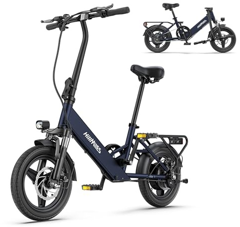 HillMiles Mile 1 Electric Bike, 36V 10.4AH Battery, 14'*2.0' Tyre, 25km/h speed and 40-65km range E-bike for urban commuting, IP65 waterproof