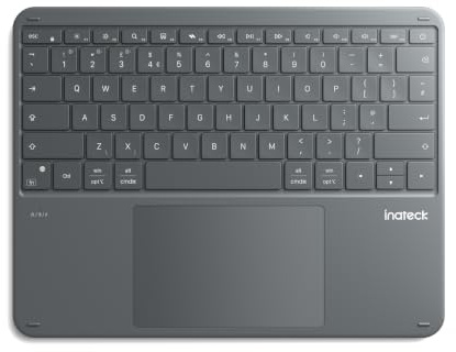 Inateck leichte Bluetooth-Tastatur, großes Touchpad, große Tasten | 3 Bluetooth-Kanäle, QWERTZ, kompatibel mit iPad, Tablets, Windows, Laptops & PCs