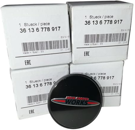 Mini Original Nabenabdeckung Nabendeckel John Cooper Works JCW für die R-Reihe, R-Modelle - 4 Stück