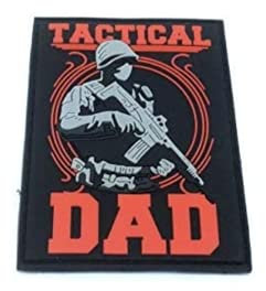 Tactical Dad Soldat Morale Patch PVC Airsoft Paintball Klett Emblem Abzeichen