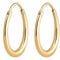 Elli Ohrringe Damen Creole Hänger Geo Basic Oval in 925 Sterling Silber vergoldet