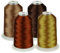 Simthread Maschinenstickgarn 5000M Spulen Set Polyester Stickgarn für Babylock, Bernette, Janome, Kenmore, Singer, W6 N 5000 Stickmaschine und Nähmaschine (4 Braun)