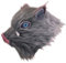 CosplayRim Inosuke Hashibira Maske Dämon Slayer Wildschweinmaske Vollkopf grau