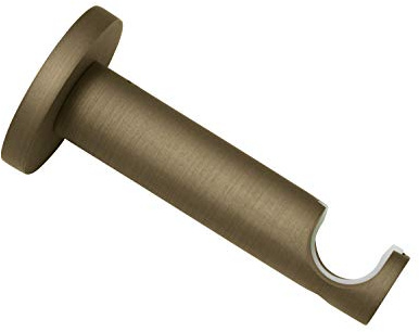 Gardinia Träger 1-Lauf offen für Ø 19 mm Cappuccino 9 cm, Metall, 32441