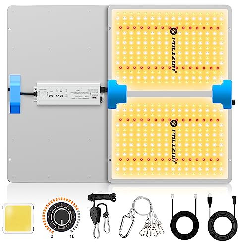 Phlizon PL2000 Plant LED Grow Light with LM281B LEDs Dimmable Daisy Chain Full Spectrum Grow Lamp for Indoor Plant Led Grow for 2x2 3x3 2x4ft Coverage