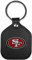 Siskiyou Sports NFL San Francisco 49ers Unisex Schlüsselanhänger aus Leder, quadratisch, Schwarz, Einheitsgröße
