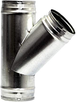Vent Systems - Adattatore per tubo a 3 vie da 100 mm, 45 gradi, per tubo a T con connettore a tubo rotondo a forma di T, per aspiratore e condotto di ventilazione, connettore a T, 100 mm a 3 vie