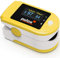 Pulsoximeter Pulox PO-200A Solo mit Alarm und Pulston in Gelb für die Messung von Puls, Sauerstoffsättigung und PI am Finger