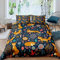 Cartoon Fox Duvet Cover Botanical Floral Bedding Set 3D Animal Comforter Cover for Boys Girls Kids Woodland Fox Nature Bedding & Linen Double Size With 2 Pillow Case
