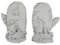 FORUHOO Kinder Handschuhe Wasserdicht mit Fleece Fäustlinge für Unisex Baby Winter(Grau,S)