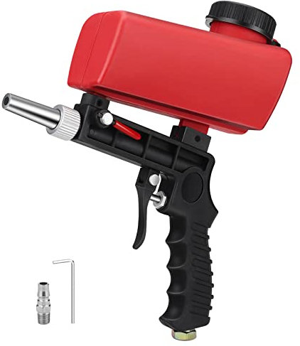 Pistolet de Sablage,Sableuse Portable à Sabler Sableuse Pneumatiques Sandblaster,Pistolet de Sablage Pneumatique avec Trémie pour Enlever Les écailles de Peinture Rouille