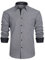 HISDERN Dress Shirts Long Sleeve Mens Grey Shirts Button Down Regular Fit Work Formal Business Wedding Casual Houndstooth Shirts for Men Adult,Gray,L