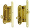 BricoShopping® set MANIGLIE per PORTA interna in legno A SCOMPARSA SCORREVOLE KIT con SERRATURA ad INCASSO GANCIO chiave e nottolino ovale IN OTTONE bocchetta oro (Ovale C/Chiave, Oro)