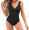 AILLOSA Maillot de Bain Femme contrôle du Ventre Plage Mode Maillot de Bain Une pièce Maillot de Bain Push Up Taille Haute Maillot de Bain