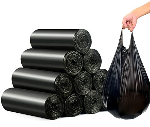 Terdey Small Black Trash Bags, 240 Count, 4 Gallon Capacity, Thickened with Toughness, Use for Bathroom Trash, Food Waste