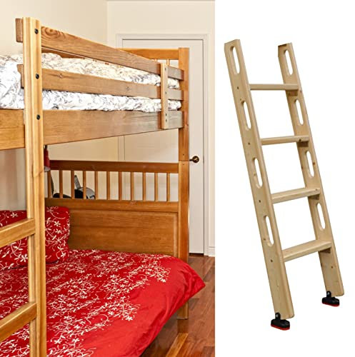 MOHTA Hochbett Leiter Doppelbett Etagenleiter mit Griff, Holz-Universal-Camper-Etagenbettleiter mit Rutschfester Basis, für Loft Schlafsaal Wohnwagenschrank, 100/125/150 cm (Size : 4 Step 125cm/49)