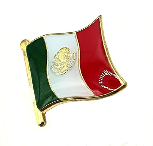 Pin de metal esmaltado de la bandera de México, Metal