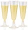 HASERY Plastic Champagne Flutes, 36 Pcs Disposable Wine Glasses, 150ml/5oz Gold, Reusable for Party, Weddings, Birthdays