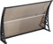 Tenda trasparente per porta d'ingresso, marrone con finestra in policarbonato, tettoia solare per capanna, protezione con supporto(60 x 100 cm, marrone)