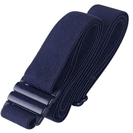 Tights Up - Verstellbarer elastischer Gürtel für Damen und Herren | Unsichtbarer Stretchgürtel mit flacher Schnalle und rutschfester Gel-Rückseite - Navy Blau Übergröße
