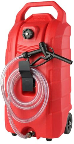VEVOR Bidon d'Essence sur Roues 16 gal 60 L Réservoir de Carburant Portable Mode d'Écoulement par Gravité