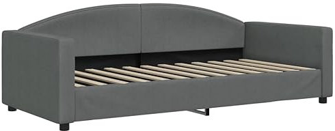 vidaXL Tagesbett, Gästebett 2-in-1, Sofabett Schlafsofa für Schlafzimmer Wohnzimmer, Bettsofa Sofa, Modernes Design, Dunkelgrau 90x200cm Stoff
