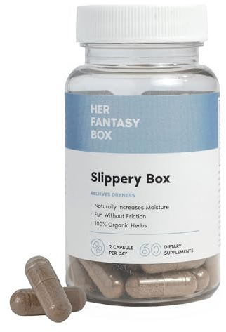 Her Fantasy Box | Slippery Box | Fast-Acting Slippery Elm Capsules for Feminine Wellness & Intimate Moisture Support – 60 Vegan Capsules