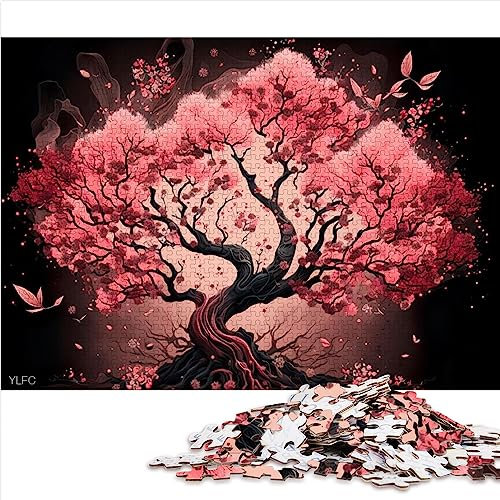 Puzzle 1000 Pezzi Fiori di ciliegio astratto Puzzle di cartone per Adulti Regali 26x38cm puzzle per adulti