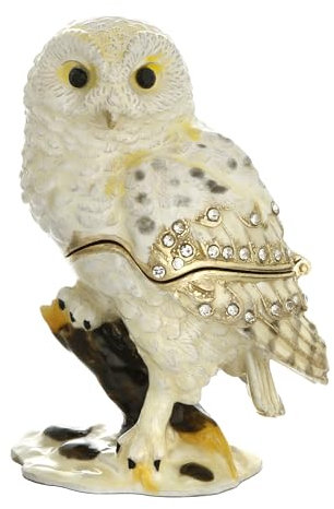 Vie jeune Handbemalte Schmuckkästchen aus Emaille, mit Scharnier, einzigartiger Mini-Ring, Halskette, Schmuck-Organizer, klassische Schmuckaufbewahrung, Figur, Sammlerstück, Andenken, Heimdekoration