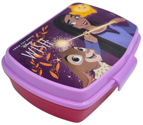 Stor, Wish Brotdose für Kinder, Rechteckige Lunchbox für Mittagessen und Snacks, Lunchbox für Schule oder Ausflüge, 1 Fach 17 x 14 x 6 cm