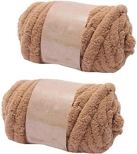 Confezione da 2 gomitoli di filato di ciniglia gigante, super grosso, viola, per lavori a maglia, coperte, tappetini, cappelli, sciarpe, per matassa, 250 g