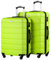 COOLIFE Koffer Premium Koffer Hartschalenkoffer Trolley Rollkoffer Reisekoffer Kofferset Handgepäck mit TSA-Schloss und 4 Rollen (Apfelgrün, Set-2tlg(M + L))