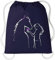 minifan Turnbeutel Rucksack - Pferde Liebe- Taschen - Reiten Pony Pferdesport Reit-Zubehör (French Navy)