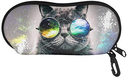 Wpamlrta Lustiges Brillenetui mit Katzenmotiv, weiche Tasche für Damen und Kinder, langlebig, waschbar, katze, Einheitsgröße, Klassisch, 325sunnglassescase