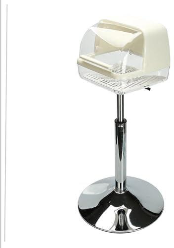LOVIVER Gym Chalk Stand, Chalk Box Portable Weight Lifting Chalk Bucket Holder Gymnastics Chalk Holder for Workout, Barbell, Fitness, White