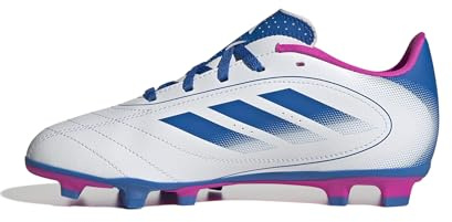 Adidas Unisex-Kids Goletto IX Firm Ground/Multi Ground Soccer, White/Bright Royal/Team Shock Pink, 13