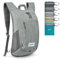 G4Free Kleiner Rucksack, 10/15 l, faltbar, leicht, verstaubar, Tagesrucksack, Reisen, Outdoor, Wandern, Schultertasche, grau, 20Liters