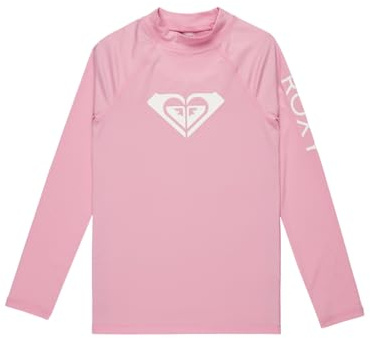 Roxy Long Sleeve UPF 50 Rash Vest WHOLE HEARTED LS Girls Pink 6
