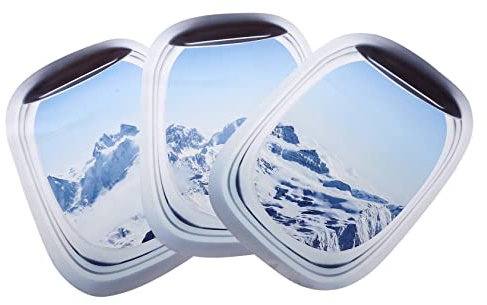 ANDRESLAD 3stücke Fensterbild Aufkleber Flugzeug Landschaft Wandaufkleber Selbstklebend Dekorative Wanddekoration Für Wohnzimmer Kinderzimmer Büro