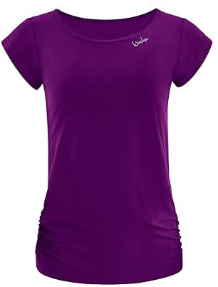 Winshape Damen Functional Light and Soft Kurzarmshirt Aet130ls, Ultra Style T-Shirt, Dark Plum, S EU