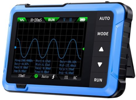DollaTek Mini Handheld Intelligent Digital Oscilloscope Multi-function Signal Generator 2 IN 1 48MS/s Sampling Rate Real Time Waveform Updates Portable Oscilloscope