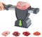 Meat Slicer Machine for Home, Meat Slicer for Fresh Raw Meat, Meat Slicer Machine Thickness Adjustable 2/4 mm, Meat Slicer Manual, Meat Cutter with Knife Sharpener, Cleaning Brush, Hook (Dark Gray)