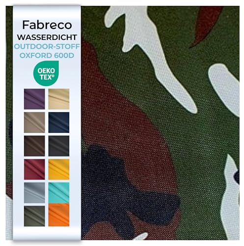 Fabreco – Wasserdichter Oxford 600D Polyester Stoff Meterware 100x150cm | Robuster Outdoor Stoff für Garten, Camping & Abdeckungen | Segeltuch & Markisenstoff | Markisenstoffe Meterware, Moro