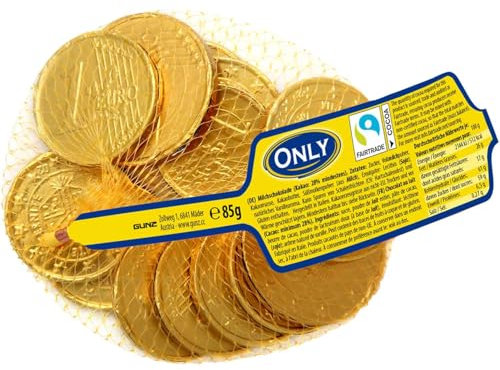 Only Goldmünzen Schokolade Goldtaler Fasching Wurfmaterial (2 x 85g)